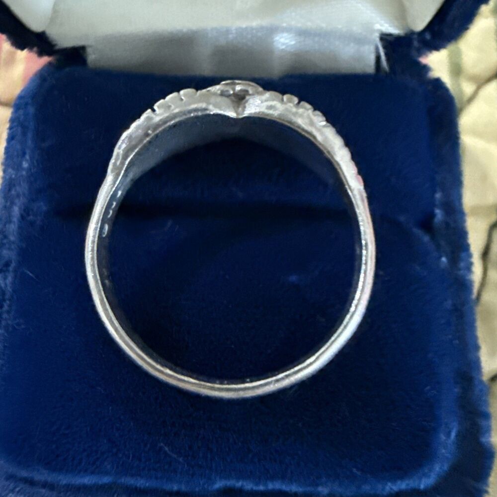 Vintage Sterling Silver Coleman Co Rose Ring Sz 9 - Picture 4 of 9